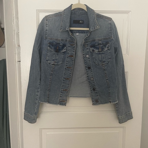 NWOT KUT from the Kloth Denim Jacket with Fringe detail | Size Small - Picture 3 of 12